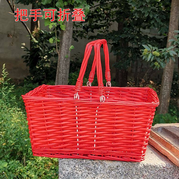 결혼  빨간바구니 손바구니 결혼식 약혼 답례바구니 결혼프로포즈 집들이선물 보름달선물바구니