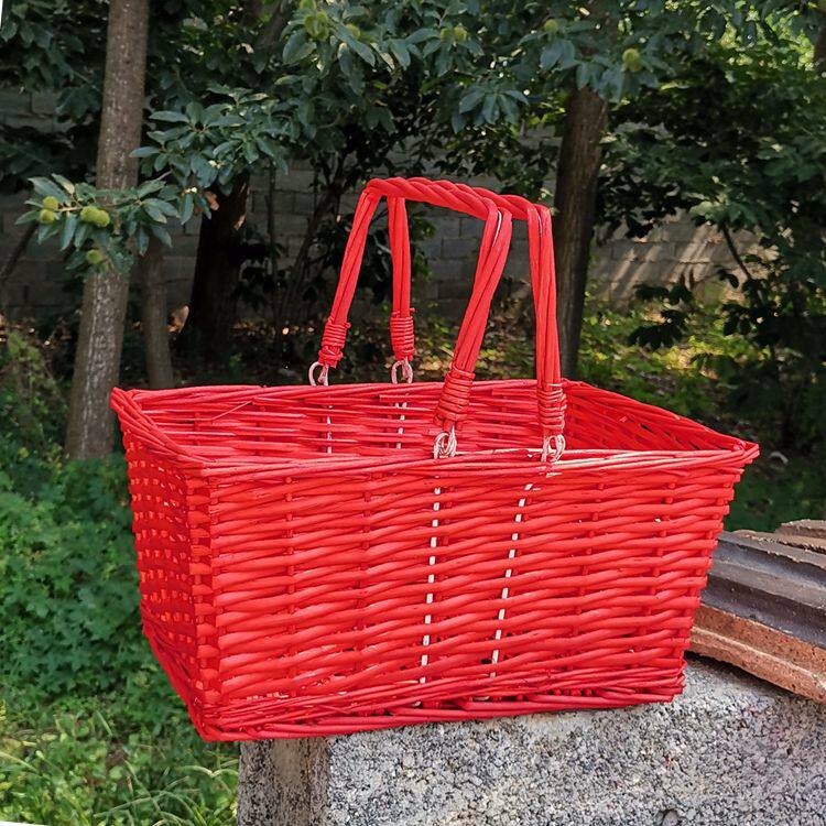 결혼  빨간바구니 손바구니 결혼식 약혼 답례바구니 결혼프로포즈 집들이선물 보름달선물바구니