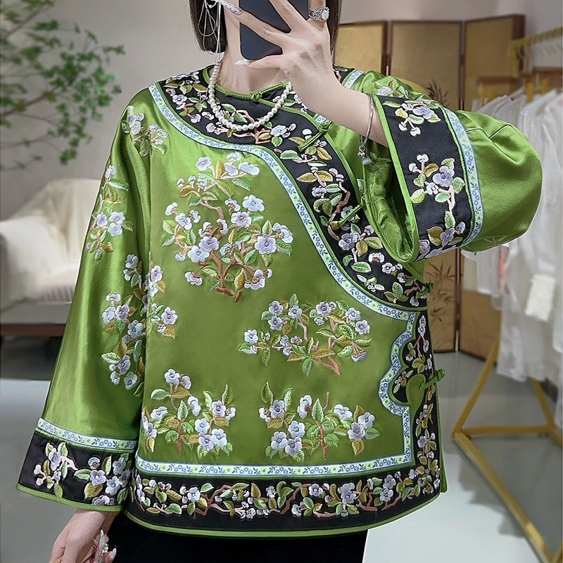 新中式唐装复古国风刺绣女装上衣
