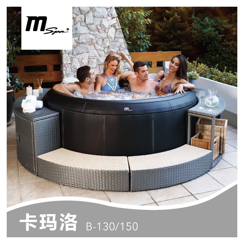 券后5785.00元Mspa/美泉充气spa按摩浴缸带恒温加热功能家庭温泉水池游泳池m051