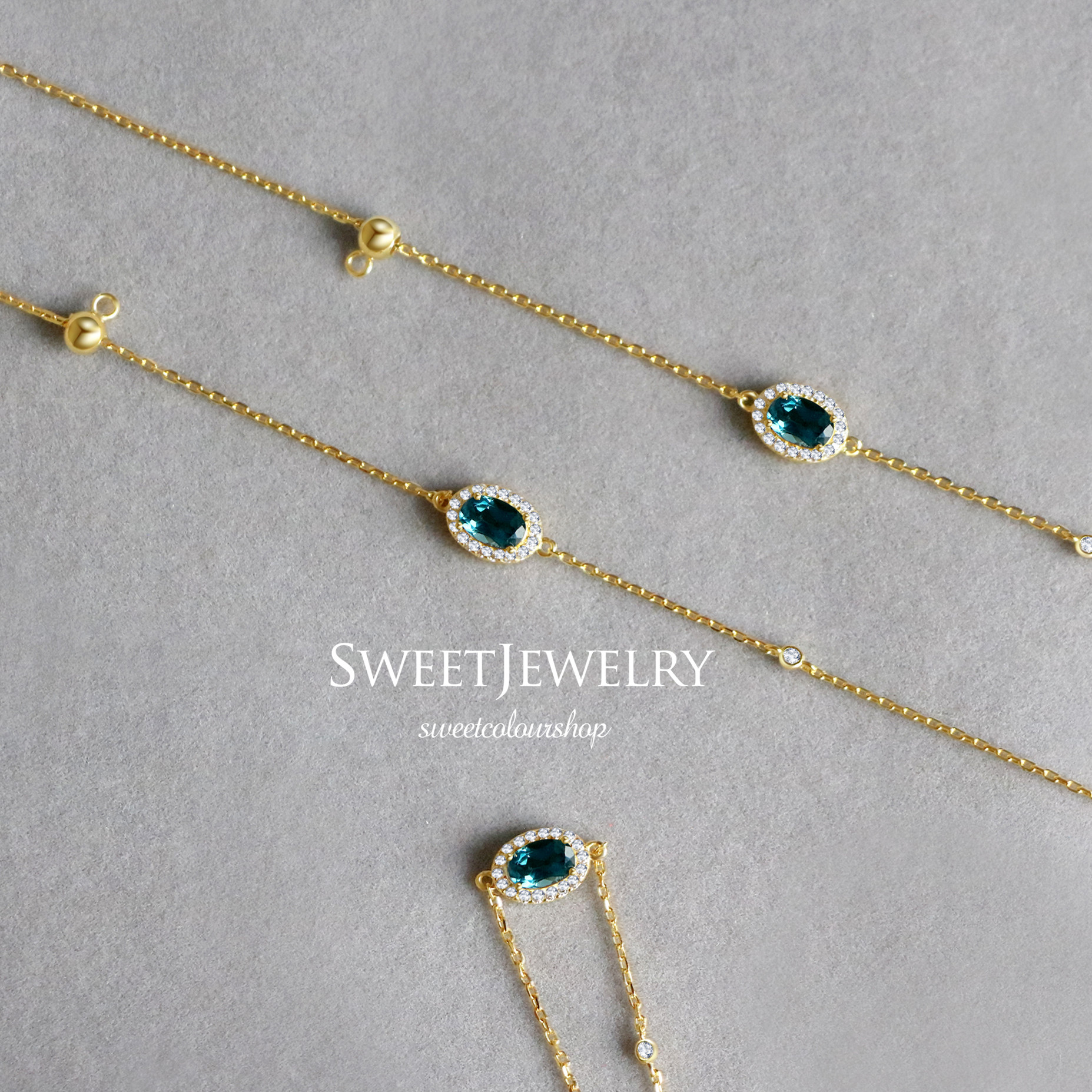 复古银镀金天然托帕石彩宝首饰