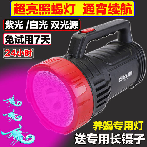 康量充电强光超亮紫光照蝎子灯