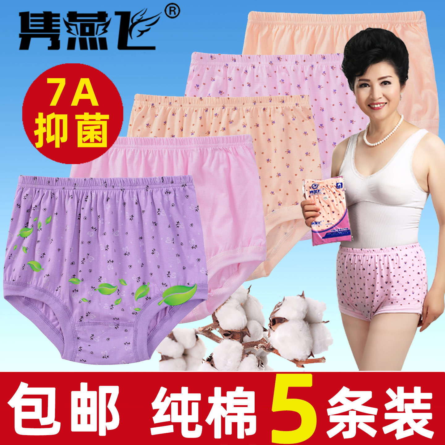 天天特价女中高腰纯棉三角内裤