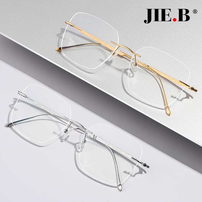 眼镜近视男超轻纯钛无
