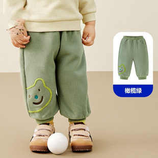婴幼童加绒裤秋冬厚保暖裤男女小童灯芯绒休闲运动裤宝宝洋气裤子
