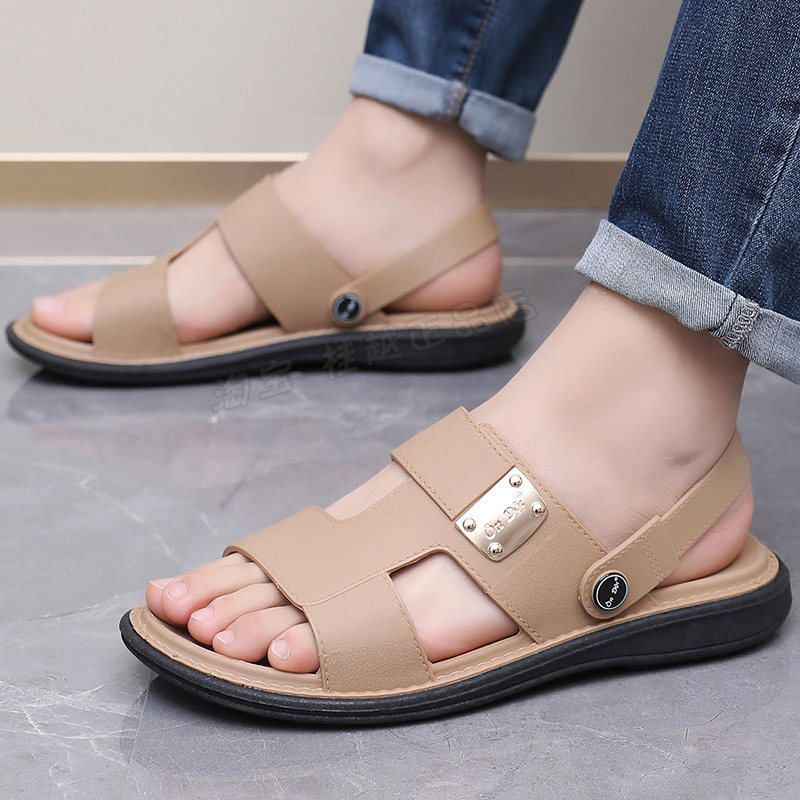 温突越南凉鞋男拖鞋男士软底休闲两用开车外穿夏季2025新款沙滩鞋