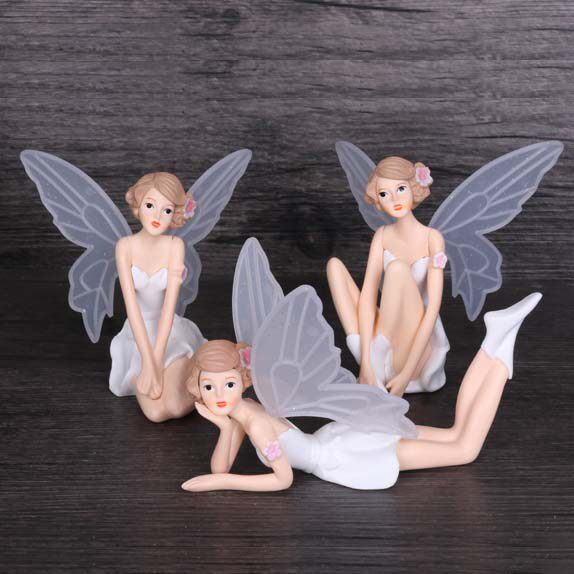 蛋糕烘焙装饰摆件 带翅膀花仙子 精灵公主蛋糕装饰 天使女孩摆件