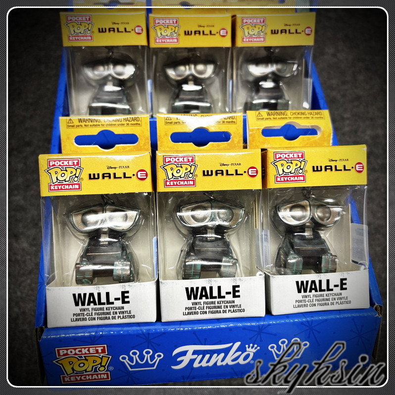 Funko Pop 机器人总动员钥匙扣挂件WALL-E瓦力机器人铝盒限量手办