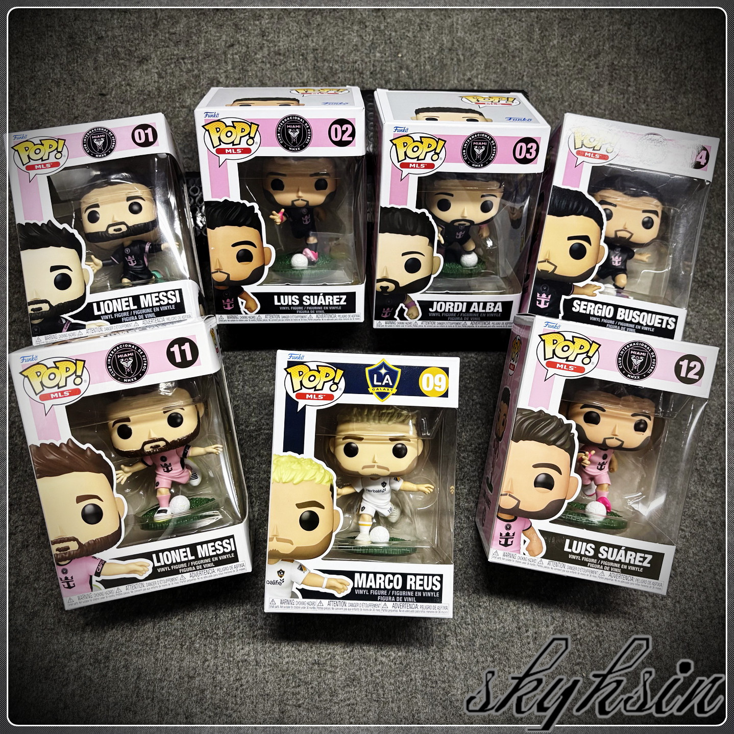 Funko 银河罗伊斯/迈阿密国际梅西/苏亚雷斯/布斯克茨/阿尔巴手办