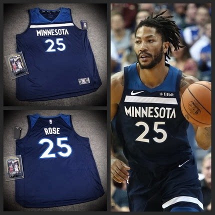 美版US直输 罗斯森林狼队球衣 FANATICS品牌FASTBREAK球迷版球服