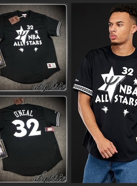 M&N 奥尼尔复古棒球服 95全明星赛MN复刻网眼t恤 O'Neal SHAQ