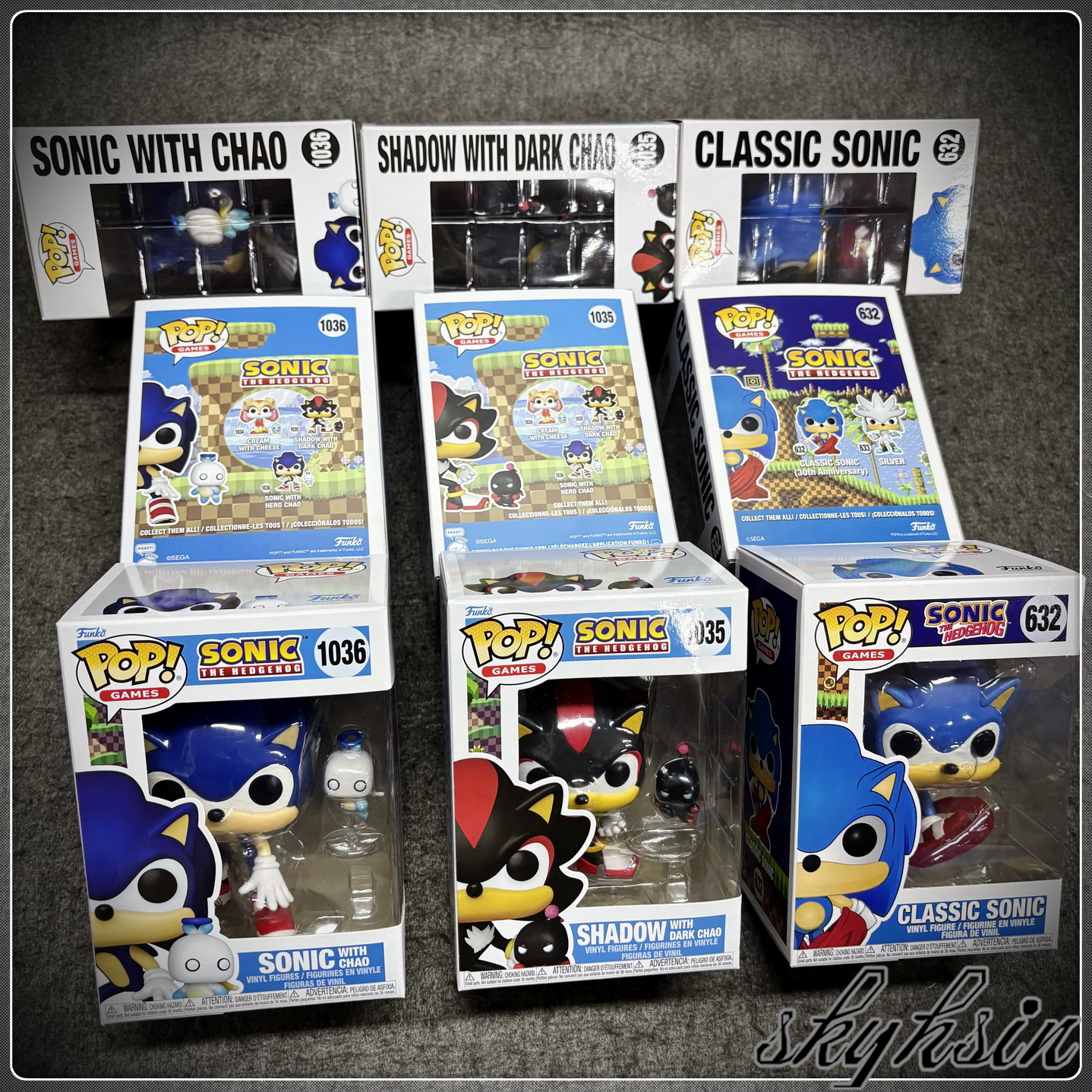 Funko丰高Pop Sonic 音速小子刺猬索尼克 夏特与黑暗混沌公仔手办
