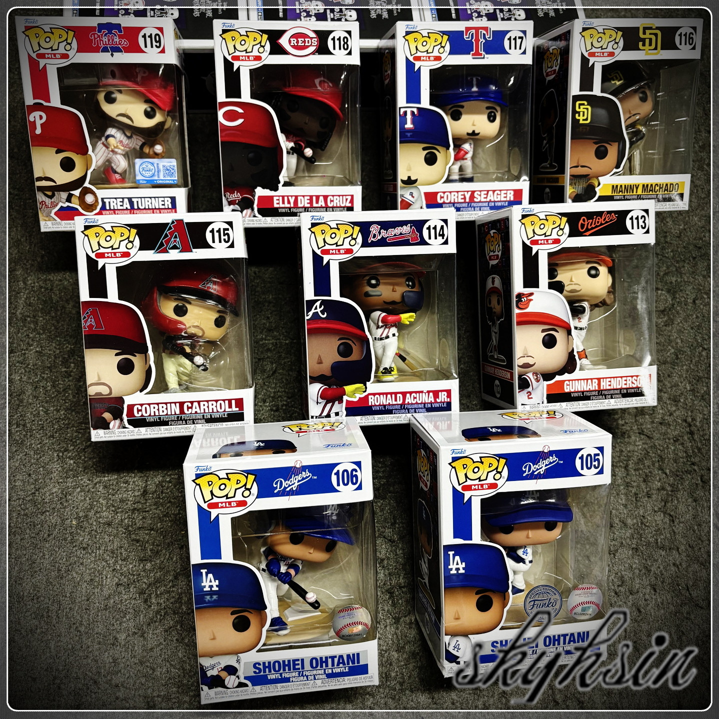 Funko MLB美职棒 大谷翔平/马查多/西格/阿库尼亚/德拉克鲁兹公仔