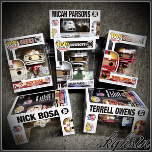 Funko NFL美式足球橄榄球手办 牛仔队帕森斯/49人博萨/欧文斯公仔