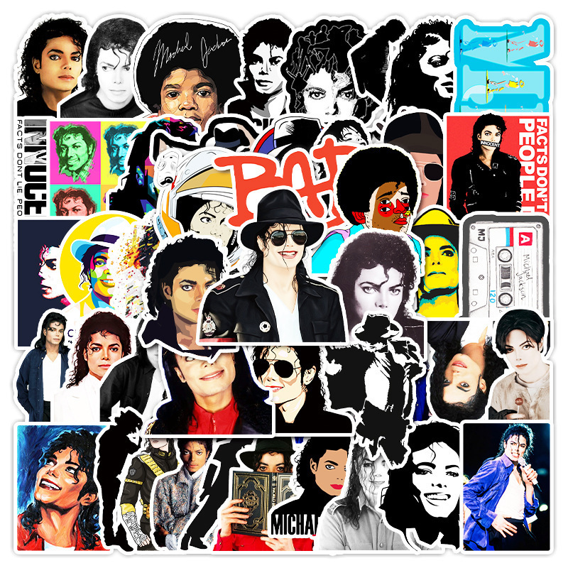 51张杰克逊涂鸦贴纸行李箱手机