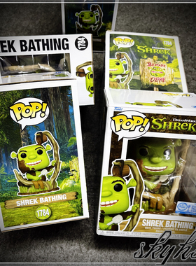 Funko POP Premium 动画电影怪物史莱克公仔手办 Shrek洗澡摆件