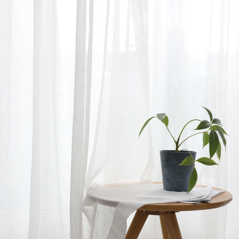 十字麻纱 北欧百搭白色纱帘 客厅卧室白窗纱 窗帘布艺定做 垂感好|msdalam kategori rumah Fabrik, Langsir dan aksesori langsir, langsir yang ditempah khas - dari Buy2taobao.com untuk memberikan perkhidmatan ejen Taobao profesional membeli