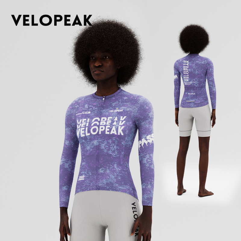 VELOPEAK春夏新款长袖上衣透气速干公路山地自行车骑行服紧身衣
