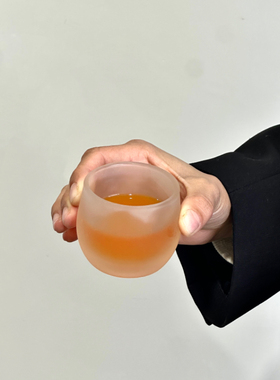 【6只装】磨砂扳指杯茶杯主人杯养生杯加厚家用酒杯喝水玻璃杯ins