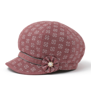 老年人帽子女奶奶春秋天薄款 老年鸭舌帽中老年妈妈短檐布老人帽秋