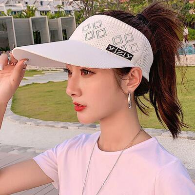 透气无顶帽鸭舌帽子女运动跑步