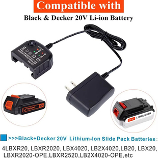 LCS1620适用百得Black&Decke 20V锂电池分体式便携充电器