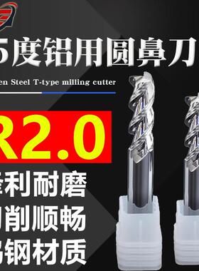 加长合金铝用圆鼻刀12r2/16r2/6r2牛鼻刀三刃立铣刀100/150/200L