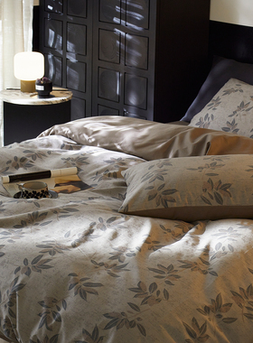 轻奢风全棉色织提花复古四件套亲肤双人被套纯棉家用床上用品床单