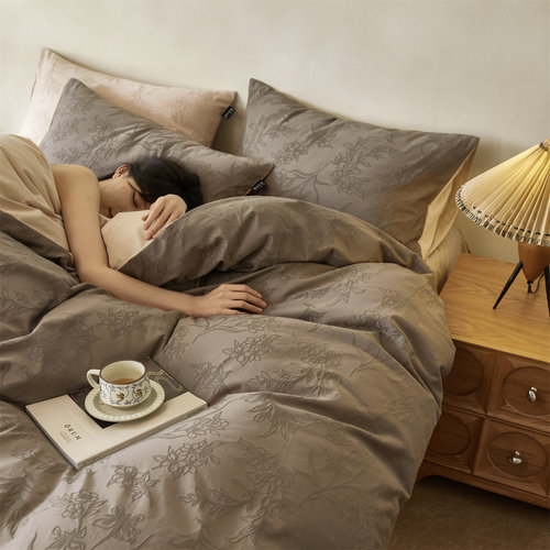 轻奢高级感全棉提花磨毛四件套