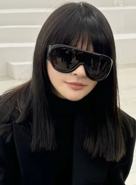 时尚大框黑色防紫外线墨镜男女潮酷街拍运动朋克风太阳眼镜显脸小