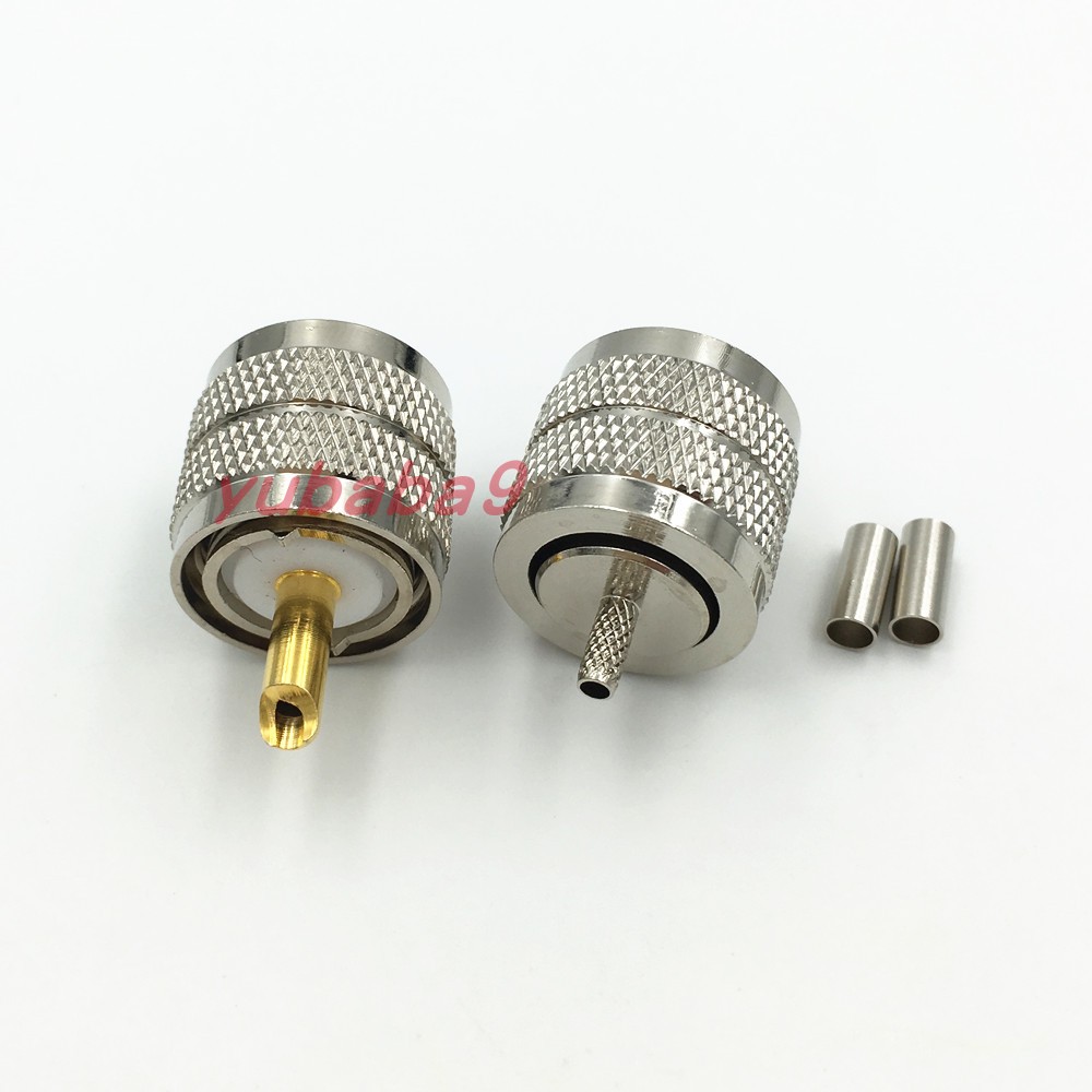 UHF-JY-1.5 PL259馈线接头 焊接RG174/RG316/RG178射频线SL16公头