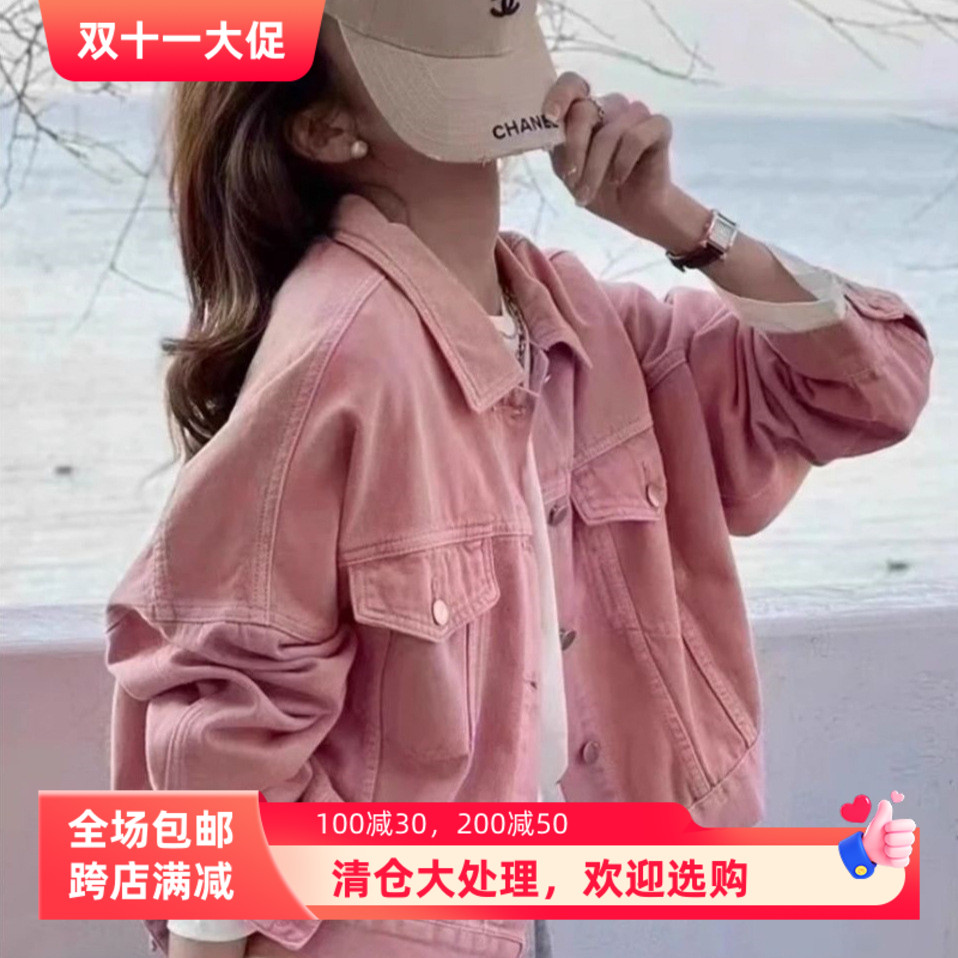2025春季新款牛仔外套短款韩版宽松百搭水洗棉复古气质小个子上衣