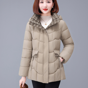 2025新款羽绒棉衣服女中长款秋冬季妈妈装棉衣中老年棉袄子外套