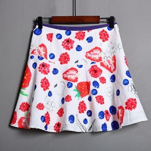 高腰伞裙半身裙韩版 2026年夏季 时尚 印花短裙女装 百搭A字短裙 新品