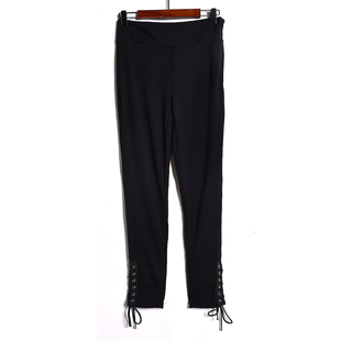 女装 时尚 小脚裤 绑带裤 洋气休闲高腰打底裤 新品 复古修身 2026春夏季