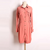 中长款 复古港味口袋衬衫 长袖 2025春秋新款 衬衣纽扣开衫 连衣裙外套