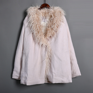 街头设计感个性 领时尚 毛呢拼接毛绒气质外套大衣 西装 2025年秋冬季