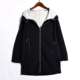 长袖 2025年春秋季 纯色风衣潮 时尚 连帽拉链设计中长款 风衣女装 韩版