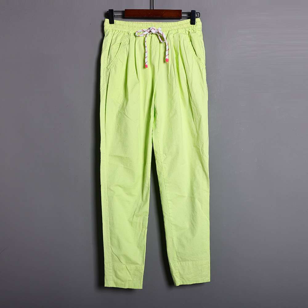 2025春秋季抽绳萝卜裤复古简约休闲百搭日常宽松潮流松紧腰女裤,女装/女士精品,休闲裤,淘宝优惠券,粉丝福利购,淘宝优惠卷