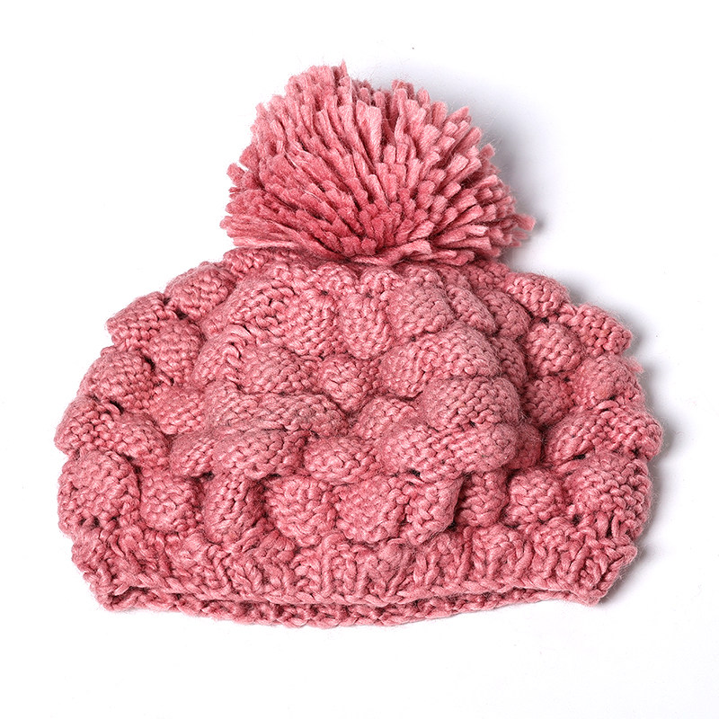 甜美百搭学生护耳毛线帽子女冬季保暖韩版个性麻花针织套头帽加厚
