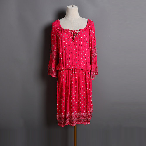 2025年春秋季新品女装长袖套头中长款气质洋气一字肩两穿连衣裙