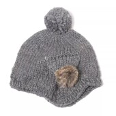 护耳保暖帽子毛线针织纯色保暖 百搭可爱秋冬冬季 2023新款 时尚