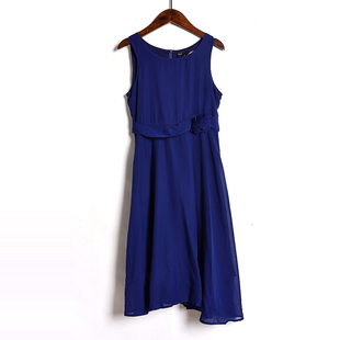 女童连衣裙夏2026年新款童装儿童裙子短袖圆领花朵背心裙甜美童装