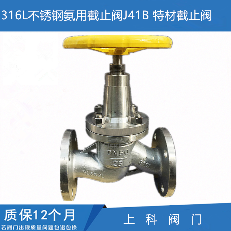 氨用截止阀J41B-16P/25P不锈钢316L氨气截止阀二氧化氮低温截止阀