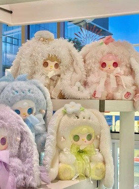 正版yooki氧氧400%兔兔的花絮盲盒毛绒玩偶公仔摆件女生日礼物