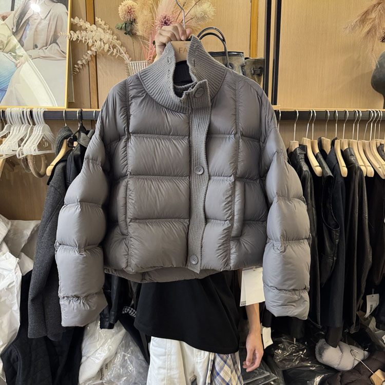 高领保暖羽绒服加厚白鸭绒外套女