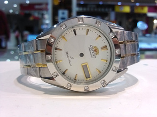 手表配件 日本双狮 机械男款 日历星期 46941/46943全钢表壳