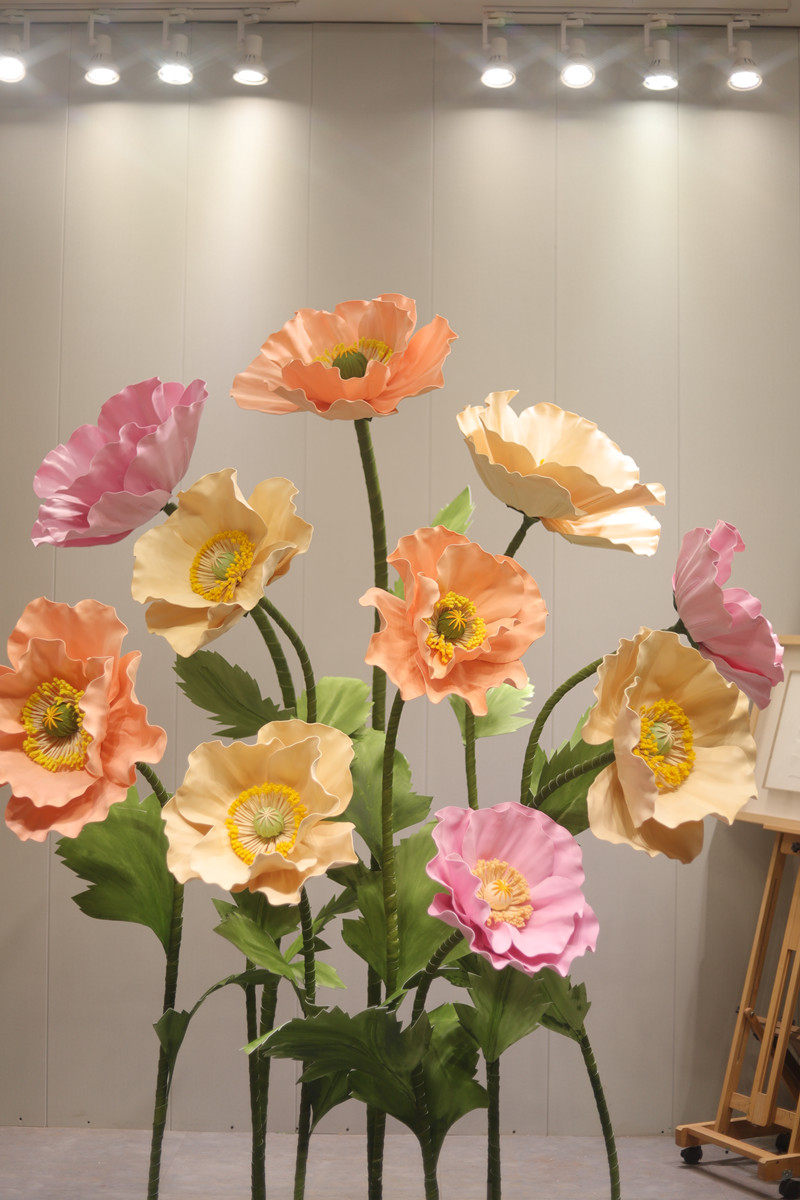 泡沫纸艺巨型大花婚礼活动布置装饰道具打卡商场美陈户外防水eva