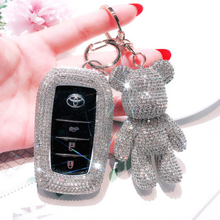 适合丰田凯美瑞钥匙套女可爱汉兰达卡罗拉雷凌荣放rav4钥匙扣壳包