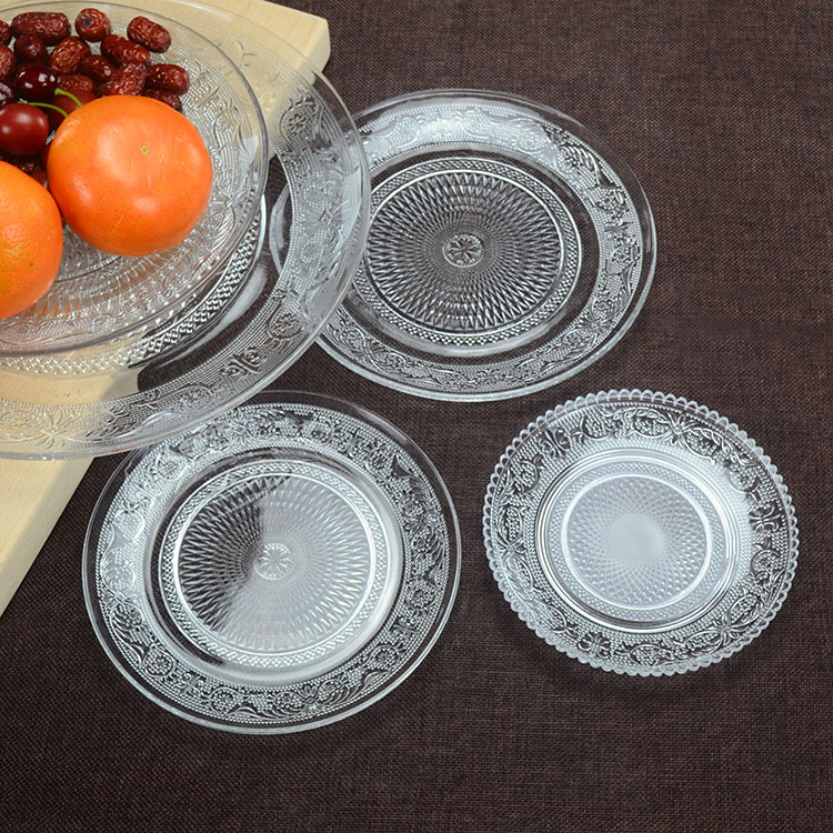 水果盘玻璃小吃碟吐骨碟